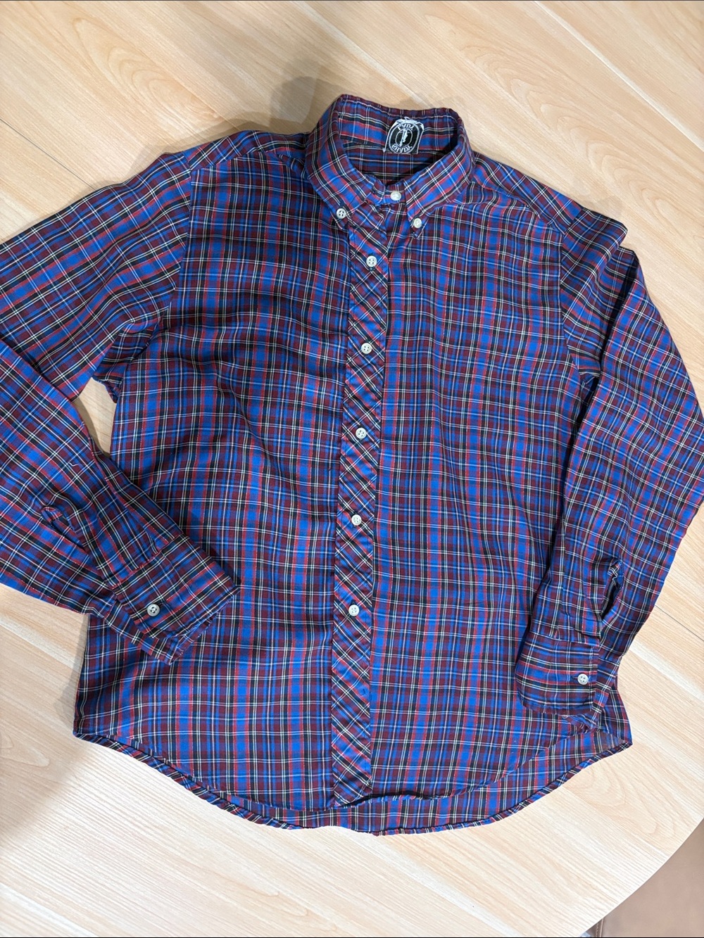 1970’s Vintage Shady Lady Plaid Button Down
